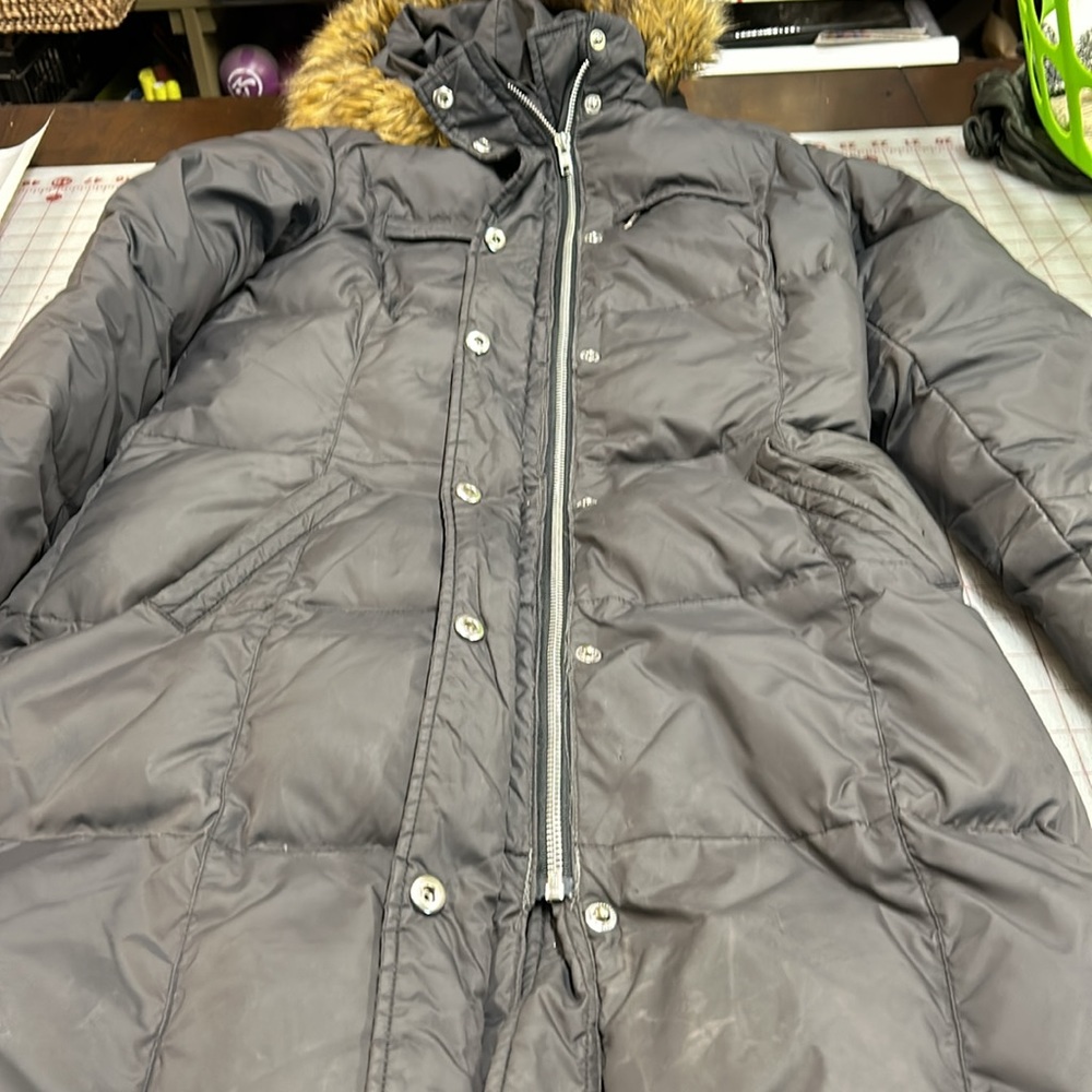 Michael Kors long puffer coat women’s S. Dark grey. New zipper - Picture 3 of 7